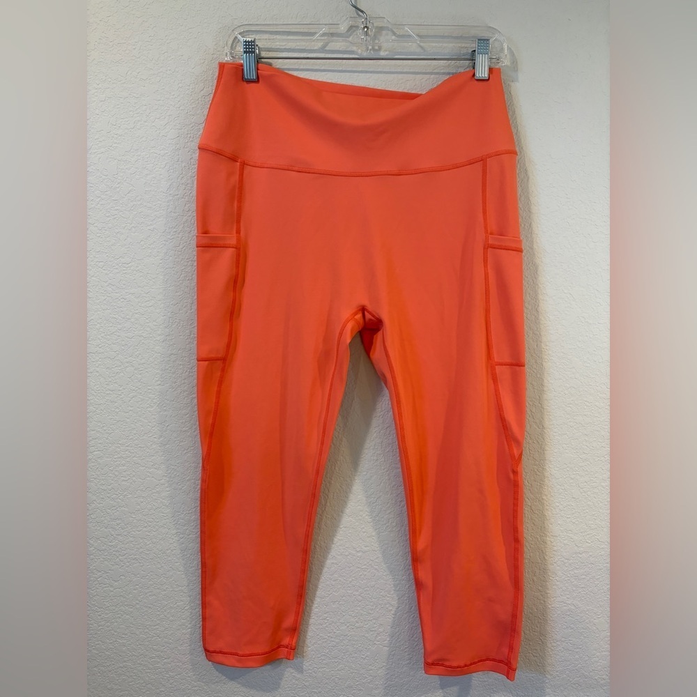 CVG Women’s Coral High Waisted Squat Proof Cropped Leggings with Pockets - XXL